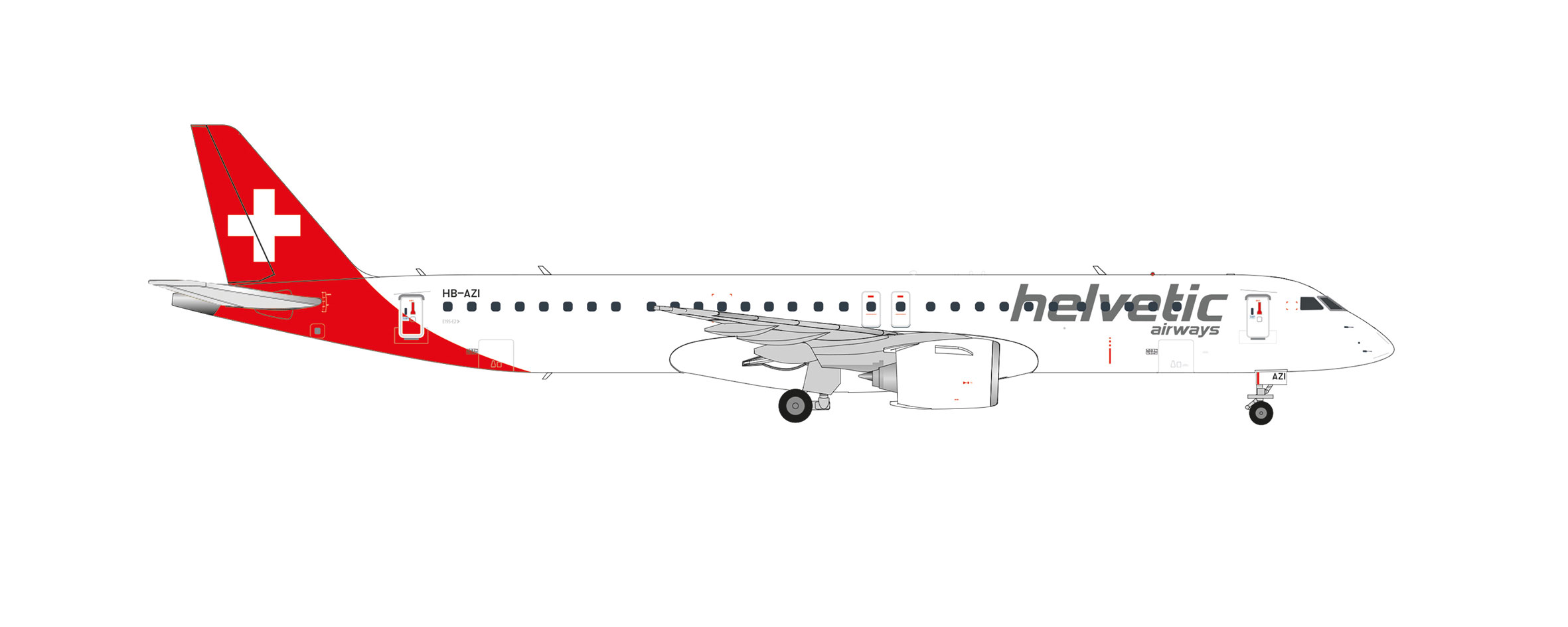 Helvetic Airways Embraer E195-E2 –  Reg.:  HB-AZI