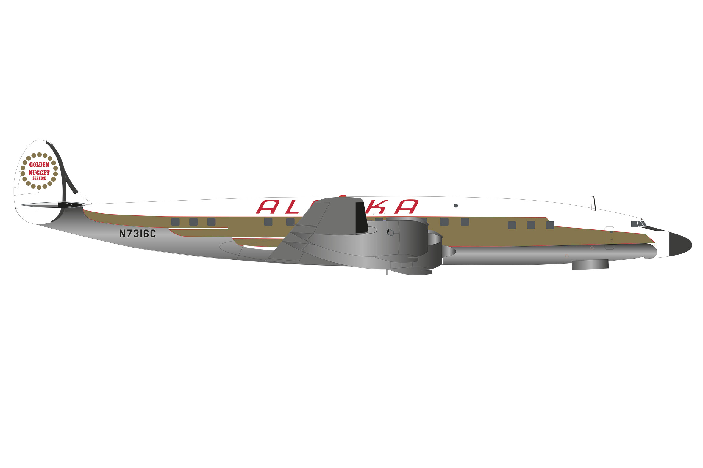 Alaska Airlines Lockheed L-1649A Starliner Reg.: N7316C