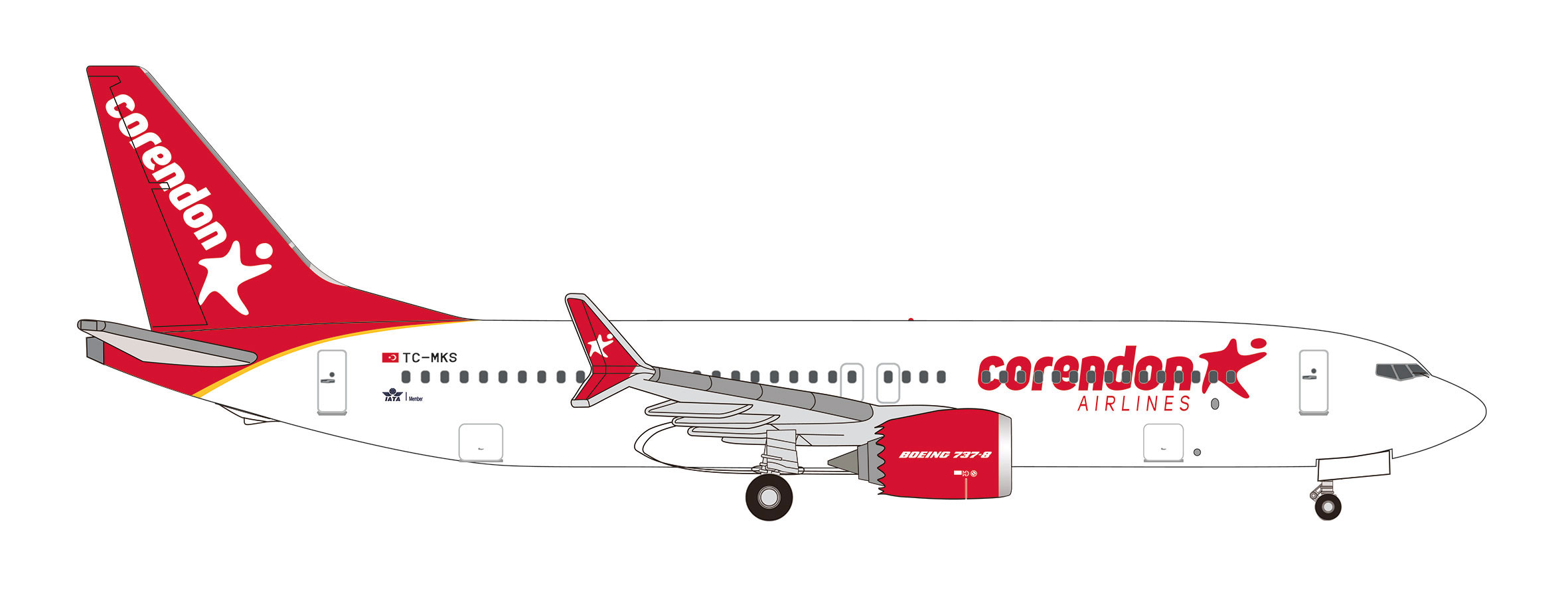 Corendon Airlines Boeing 737 Max 8 – Reg.: TC-MKS