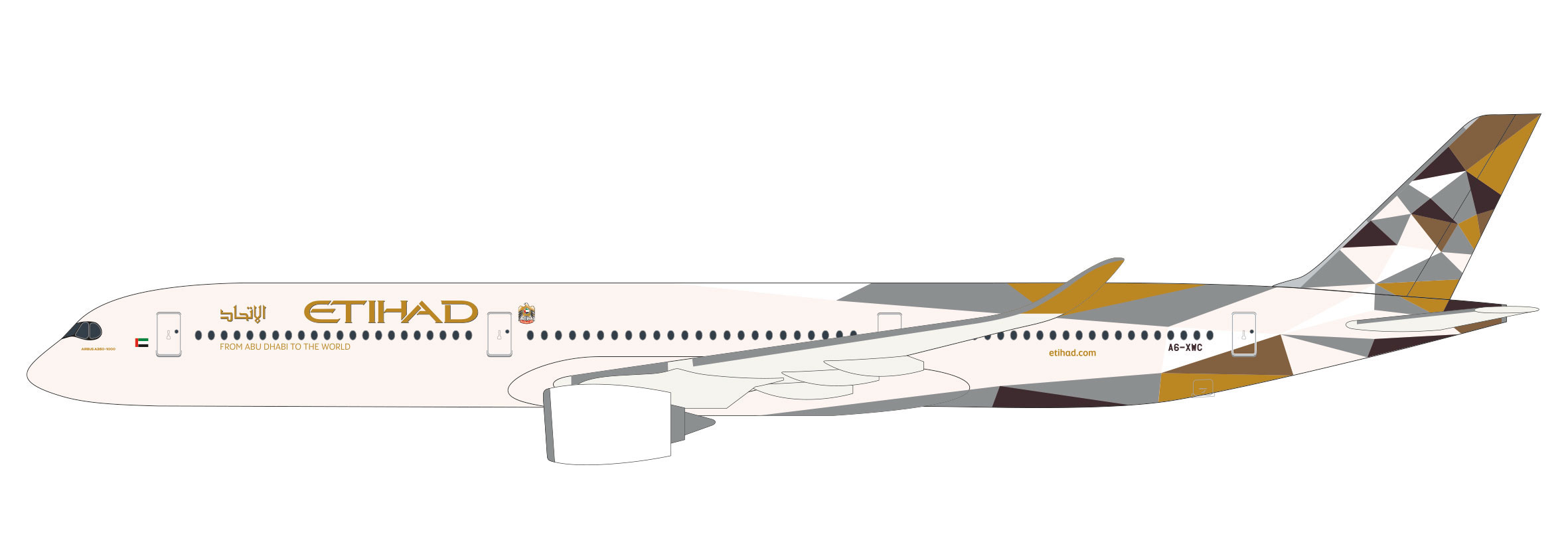 Etihad Airways Airbus A350-1000 - Reg.: A6-XWC