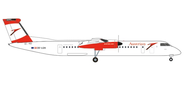 Austrian Airlines Bombardier Q400 (new colors) – Reg.: OE-LGN “Gmunden”