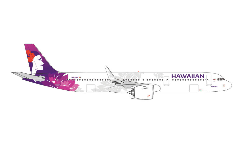 Hawaiian Airlines Airbus A321neo – "Uhiuhi"  Reg.: N215HA