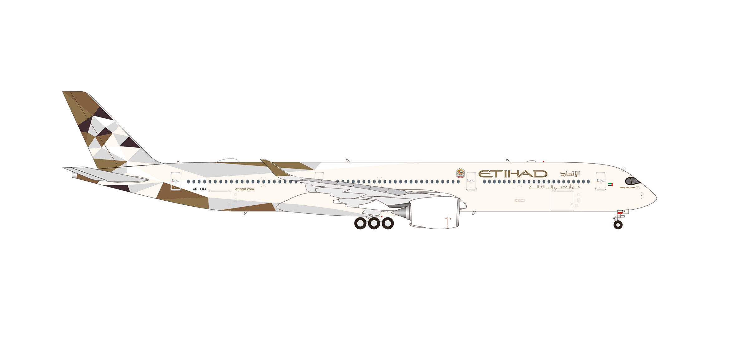 Etihad Airways Airbus A350-1000 – Reg.: A6-XWA