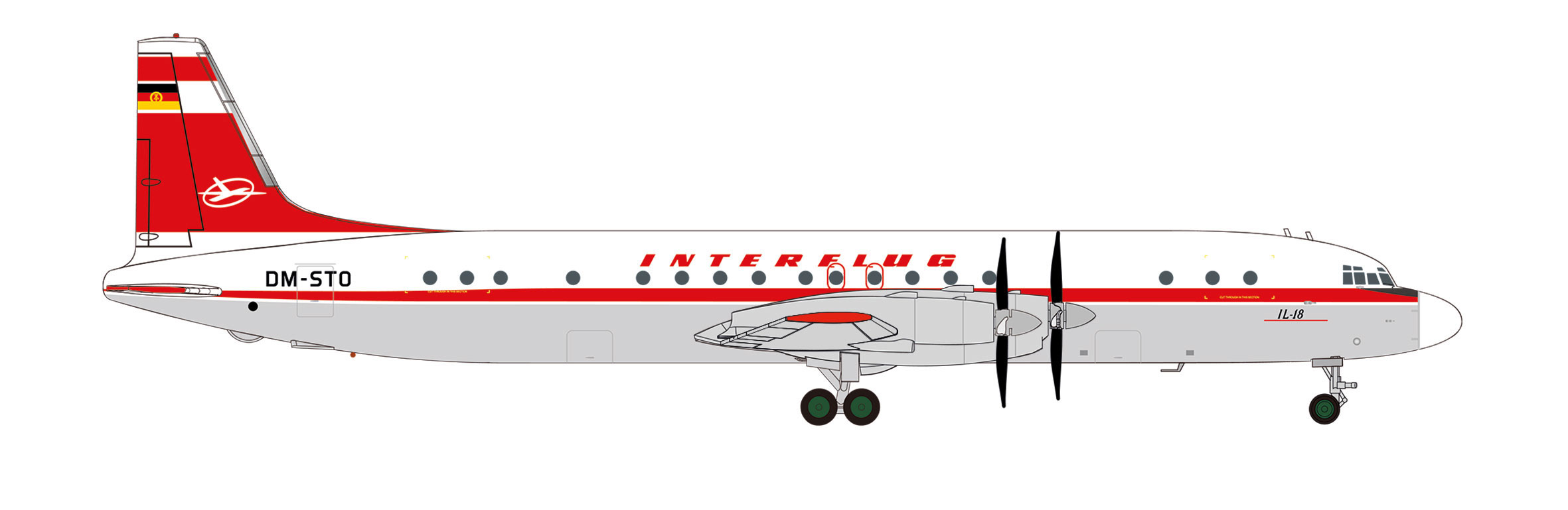 Interflug Ilyushin IL-18 –  Reg.: DM-STO