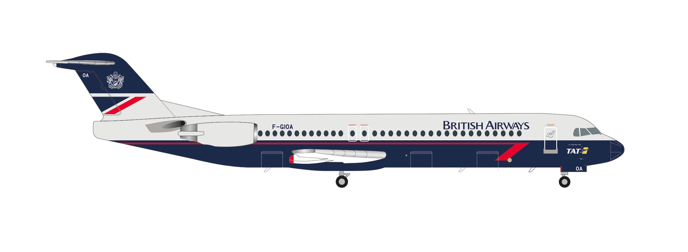 British Airways (TAT) Fokker 100 – Reg.: F-GIOA