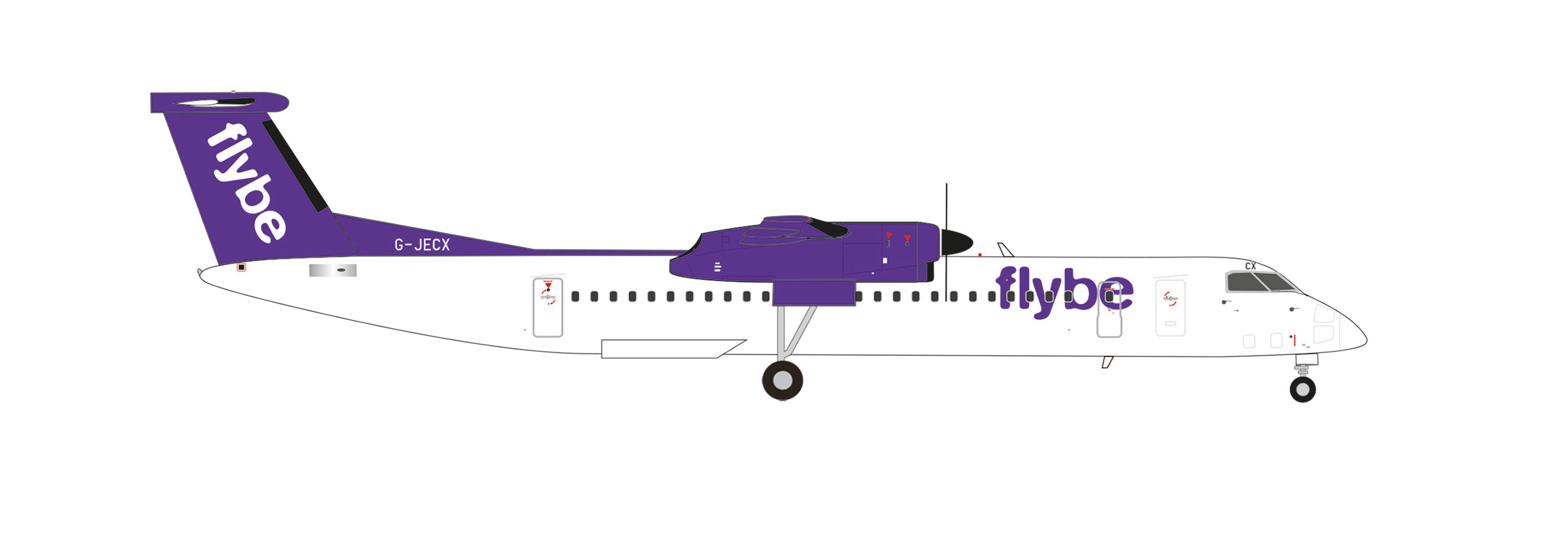 FlyBe Bombardier Q400 - 2022 livery – Reg.: G-JECX