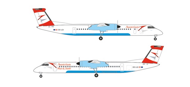 Austrian Airlines Bombardier Q400 “Pfiat Di, Dash!” – Reg.: OE-LGI “Eisenstadt”