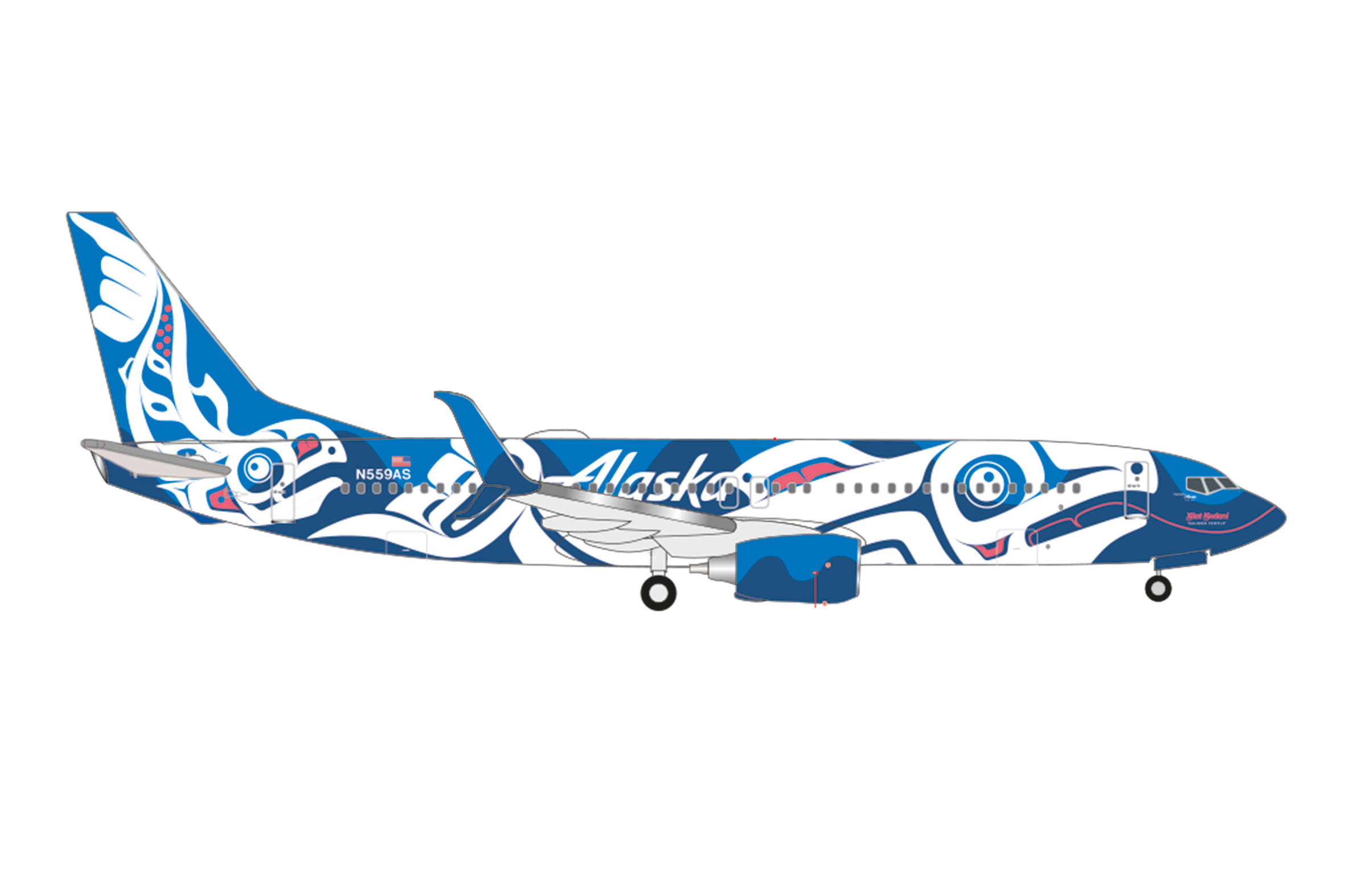 Alaska Airlines Boeing 737-800 "Xáat Kwáani" ( Salmon People ) Reg.:  N559AS