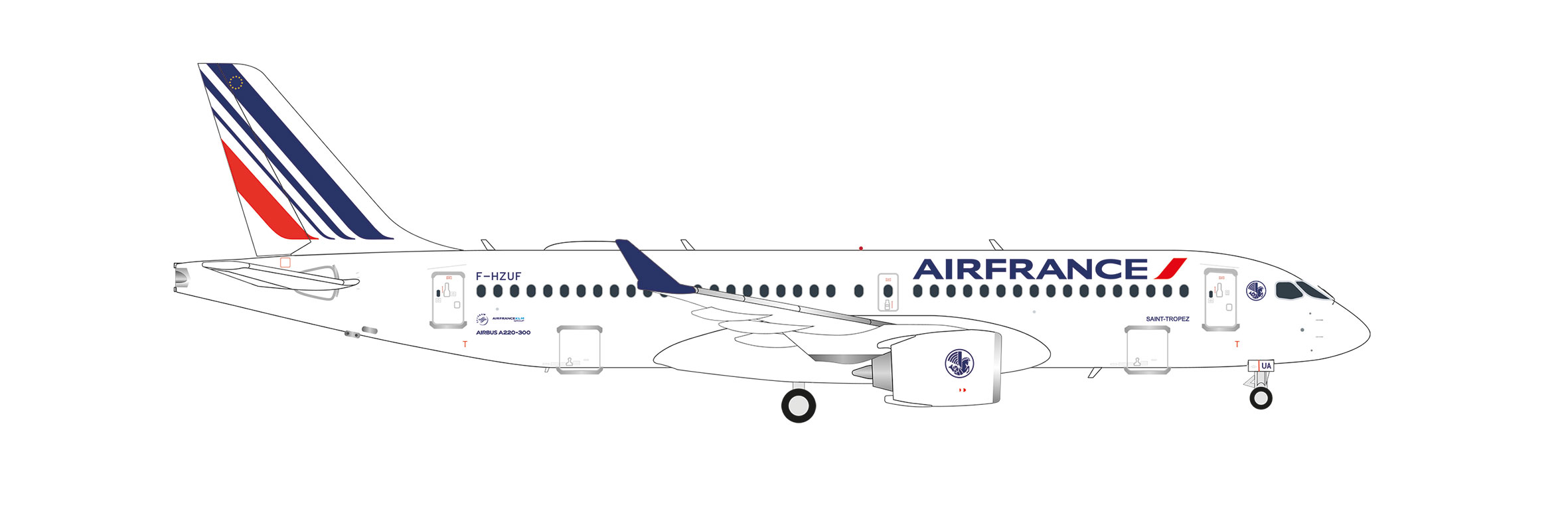 Air France Airbus A220-300 –“Saint-Tropez”  Reg.: F-HZUF