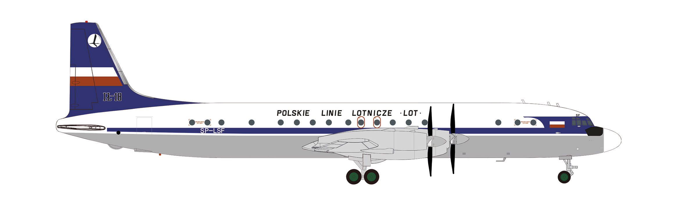 LOT Polish Airlines Ilyushin IL-18 – Reg.: SP-LSF