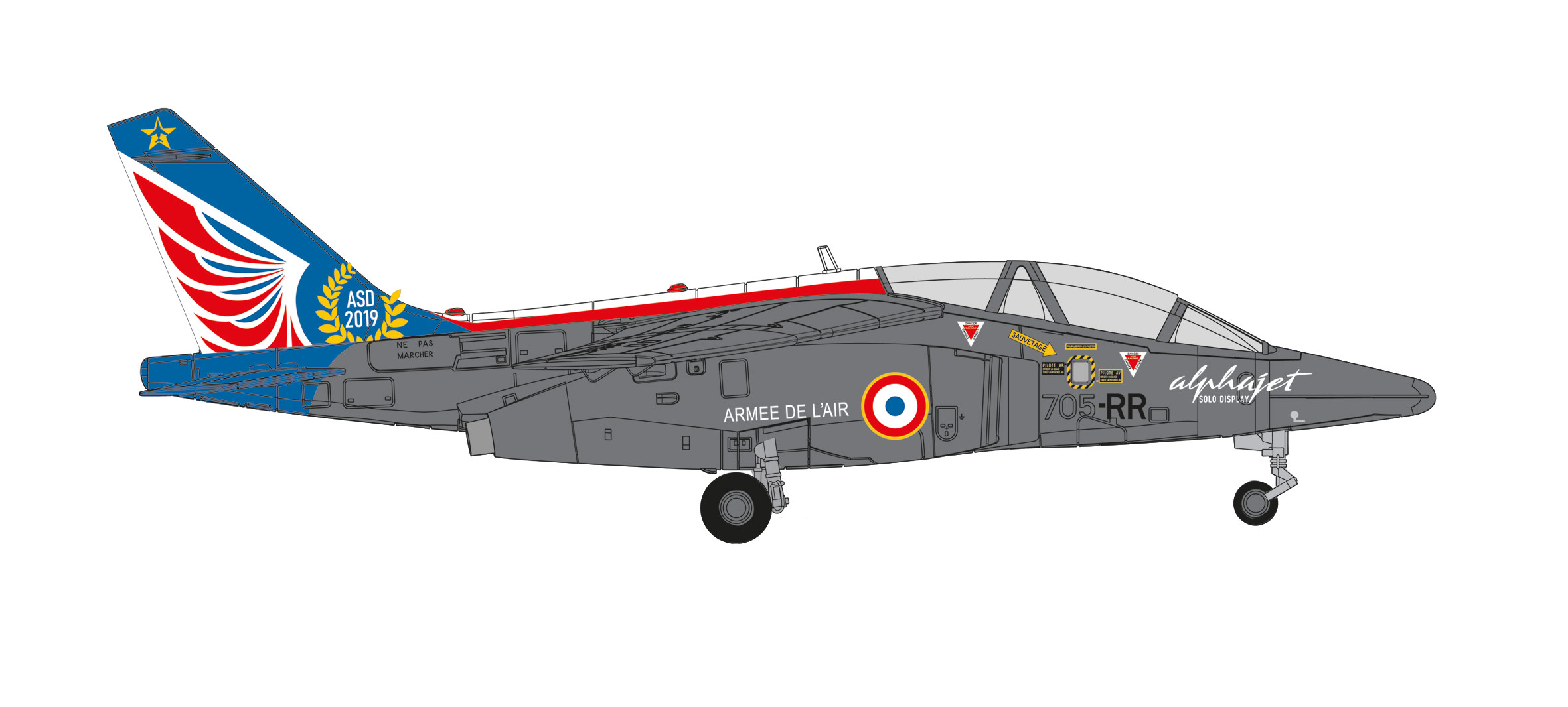 French Air Force Alpha Jet E – Solo Display Team Ecole de l‘Aviation de Chasse 314 “Christian Martell”, Base Aerienne 705 Tours/Val de Loire – 705-RR
