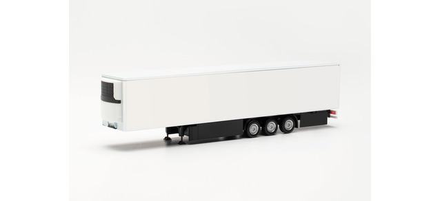 15 Meter Kühlkoffer-Auflieger mit Palettenkasten und hinterer Seitenverkleidung, weiß