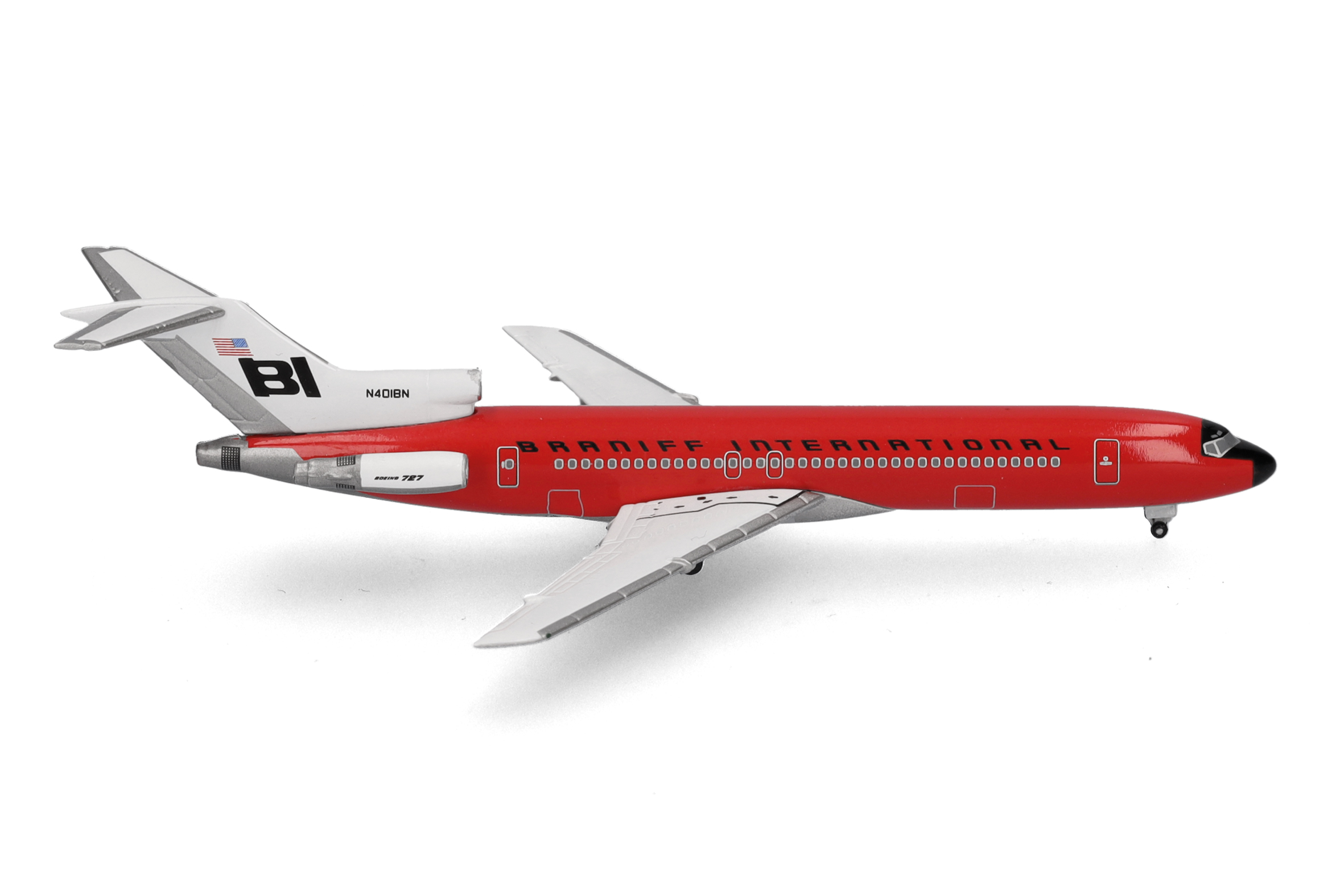 Braniff International Boeing 727-200 - Solid Red Reg.: N401BN