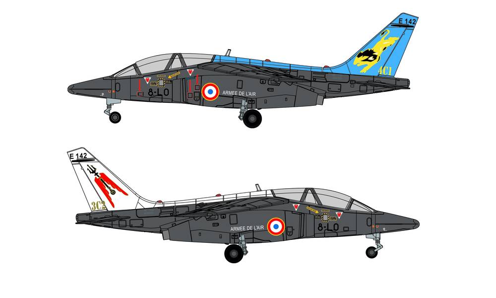 French Air Force Alpha Jet E – ETO 01.008 (Escadron de transition opérationnelle) "Saintonge", Base aérienne 120, Cazaux – E142 / 8-LO